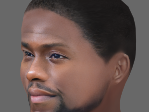 Kevin Hart Head - Low poly head for game 3D-Modell