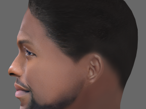 Kevin Hart Head - Low poly head for game 3D-Modell