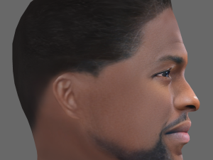 Kevin Hart Head - Low poly head for game 3D-Modell