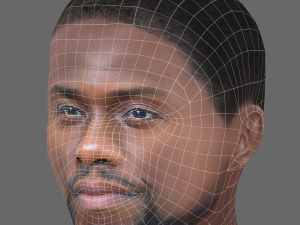 Kevin Hart Head - Low poly head for game 3D-Modell