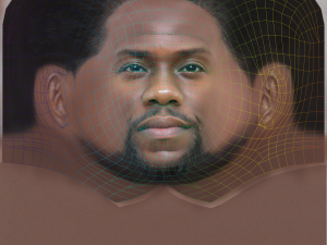 Kevin Hart Head - Low poly head for game 3D-Modell