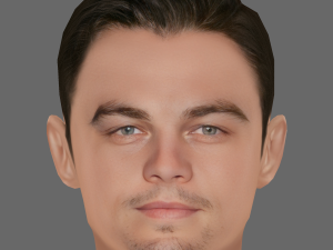 Leonardo DiCaprio Head - Low poly head for game Modèle 3D