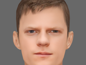 Lucas Hedges Head - Low poly head for game Modelo 3D