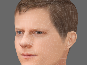 Lucas Hedges Head - Low poly head for game Modello 3D