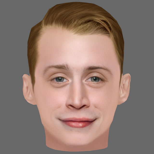 Macaulay Culkin Head - Low poly head for game 3D Model .c4d .max .obj .3ds .fbx .stl .blend 