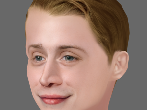 Macaulay Culkin Head - Low poly head for game 3D Model
