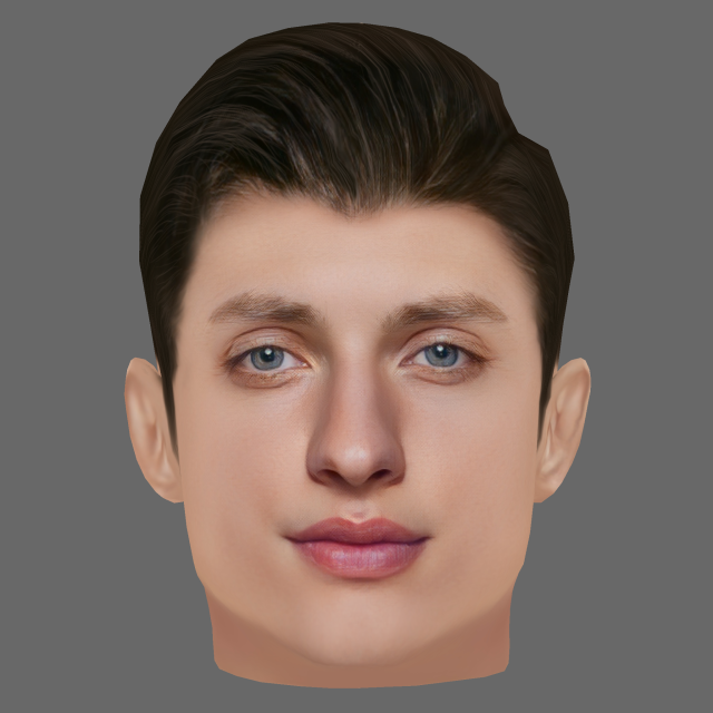 Matt Rife Head - Low poly head for game Modelo 3D .c4d .max .obj .3ds .fbx .stl .blend 