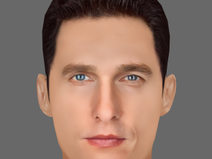 Matthew McConaughey Head - Low poly head for game Modelo 3D
