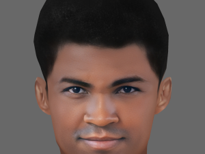 Muhammad Ali Head - Low poly head for game 3D Model