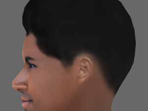 Muhammad Ali Head - Low poly head for game Modelo 3D