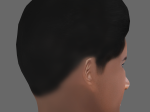 Muhammad Ali Head - Low poly head for game Modelo 3D