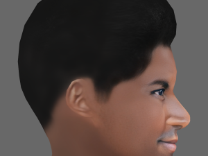 Muhammad Ali Head - Low poly head for game Modelo 3D