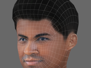 Muhammad Ali Head - Low poly head for game Modelo 3D