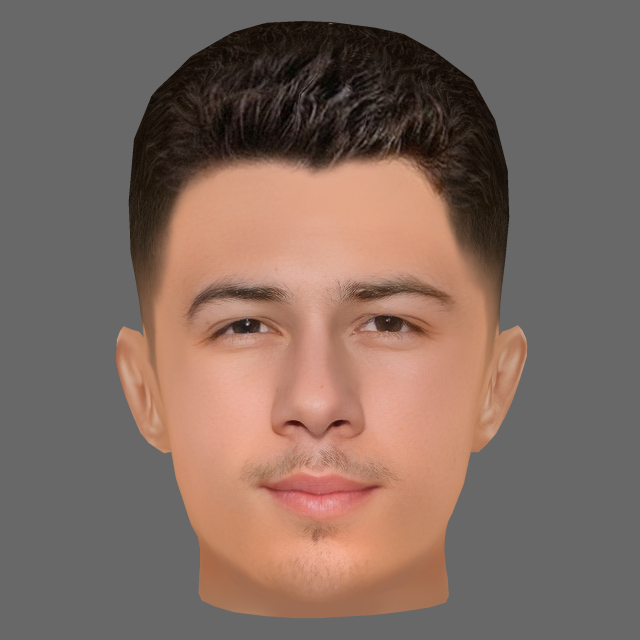 Nick Jonas Head - Low poly head for game 3D Model .c4d .max .obj .3ds .fbx .stl .blend 