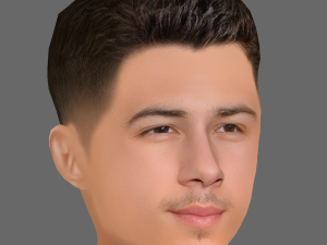 Nick Jonas Head - Low poly head for game 3D Model