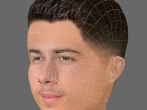 Nick Jonas Head - Low poly head for game 3D Model