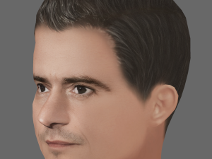 Orlando Bloom Head - Low poly head for game 3D Model