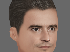Orlando Bloom Head - Low poly head for game 3D Model