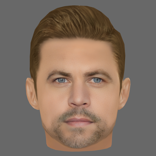 Paul Walker Head - Low poly head for game 3D Модель .c4d .max .obj .3ds .fbx .stl .blend 