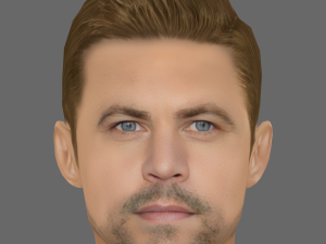 Paul Walker Head - Low poly head for game 3D Model