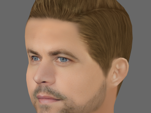 Paul Walker Head - Low poly head for game 3D Модель