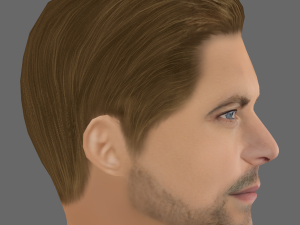 Paul Walker Head - Low poly head for game 3D Модель