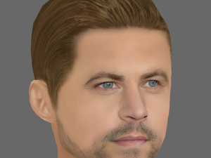 Paul Walker Head - Low poly head for game 3D Модель
