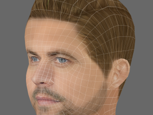 Paul Walker Head - Low poly head for game 3D Модель