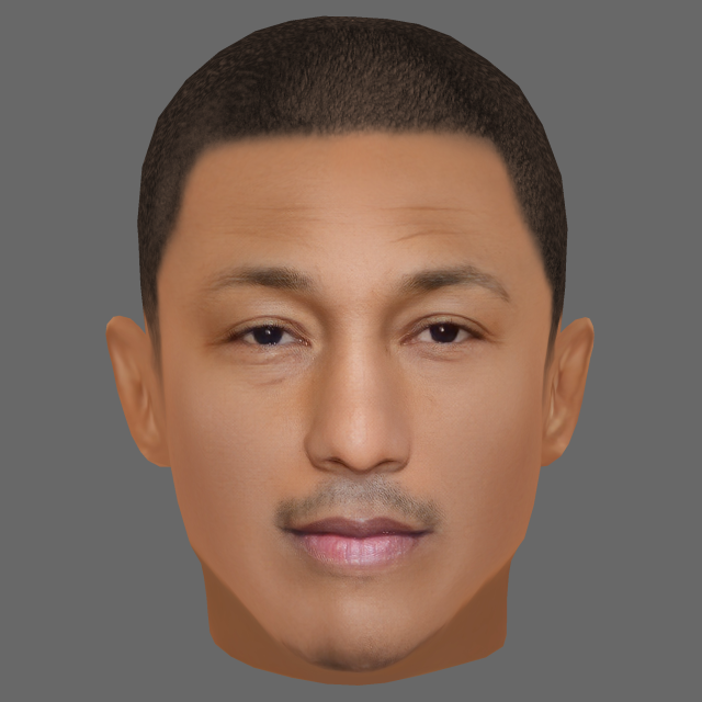Pharrell Williams Head - Low poly head for game Modelo 3D .c4d .max .obj .3ds .fbx .stl .blend 