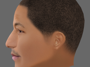 Pharrell Williams Head - Low poly head for game Modelo 3D
