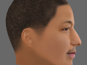 Pharrell Williams Head - Low poly head for game Modelo 3D