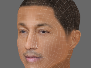 Pharrell Williams Head - Low poly head for game Modelo 3D
