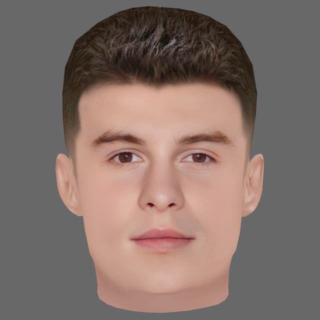 Shawn Mendes Head - Low poly head for game 3D मॉडल .c4d .max .obj .3ds .fbx .stl .blend 