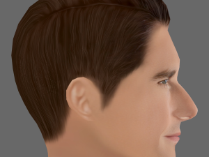 Tom Cruise Head - Low poly head for game 3D Model