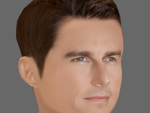 Tom Cruise Head - Low poly head for game 3D Model