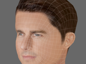 Tom Cruise Head - Low poly head for game 3D Model
