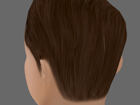 톰 크루즈 헤드 - 게임용 로우 폴리 헤드 3D 모델