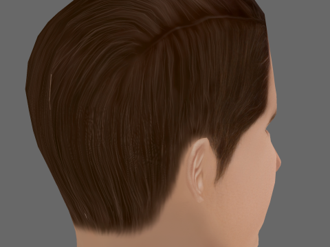 톰 크루즈 헤드 - 게임용 로우 폴리 헤드 3D 모델