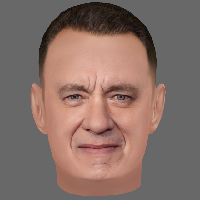 Tom Hanks Head - Low poly head for game 3D मॉडल .c4d .max .obj .3ds .fbx .stl .blend