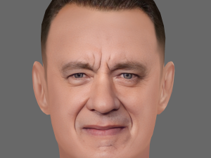 Tom Hanks Head - Low poly head for game 3D Model