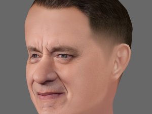 Tom Hanks Head - Low poly head for game 3D मॉडल