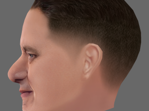 Tom Hanks Head - Low poly head for game 3D मॉडल
