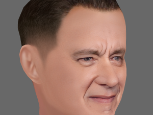 Tom Hanks Head - Low poly head for game 3D मॉडल