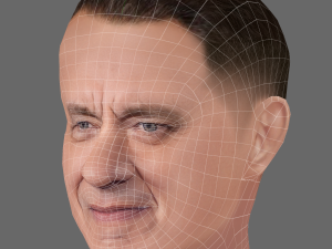 Tom Hanks Head - Low poly head for game 3D मॉडल