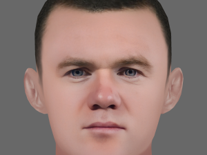 Wayne Rooney Head - Low poly head for game 3Dモデル