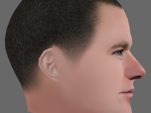 Wayne Rooney Head - Low poly head for game 3D Model