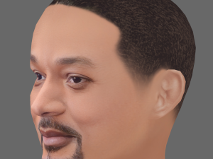 Will Smith Head - Low poly head for game Model 3D