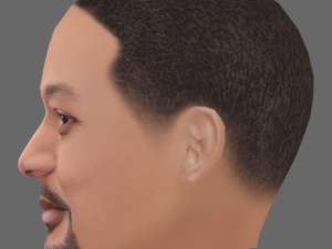 Will Smith Head - Low poly head for game Model 3D