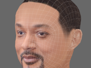 Will Smith Head - Low poly head for game Model 3D