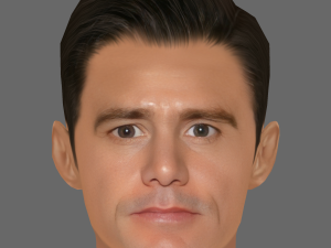 Jim Carrey Head - Low poly head for game Modello 3D